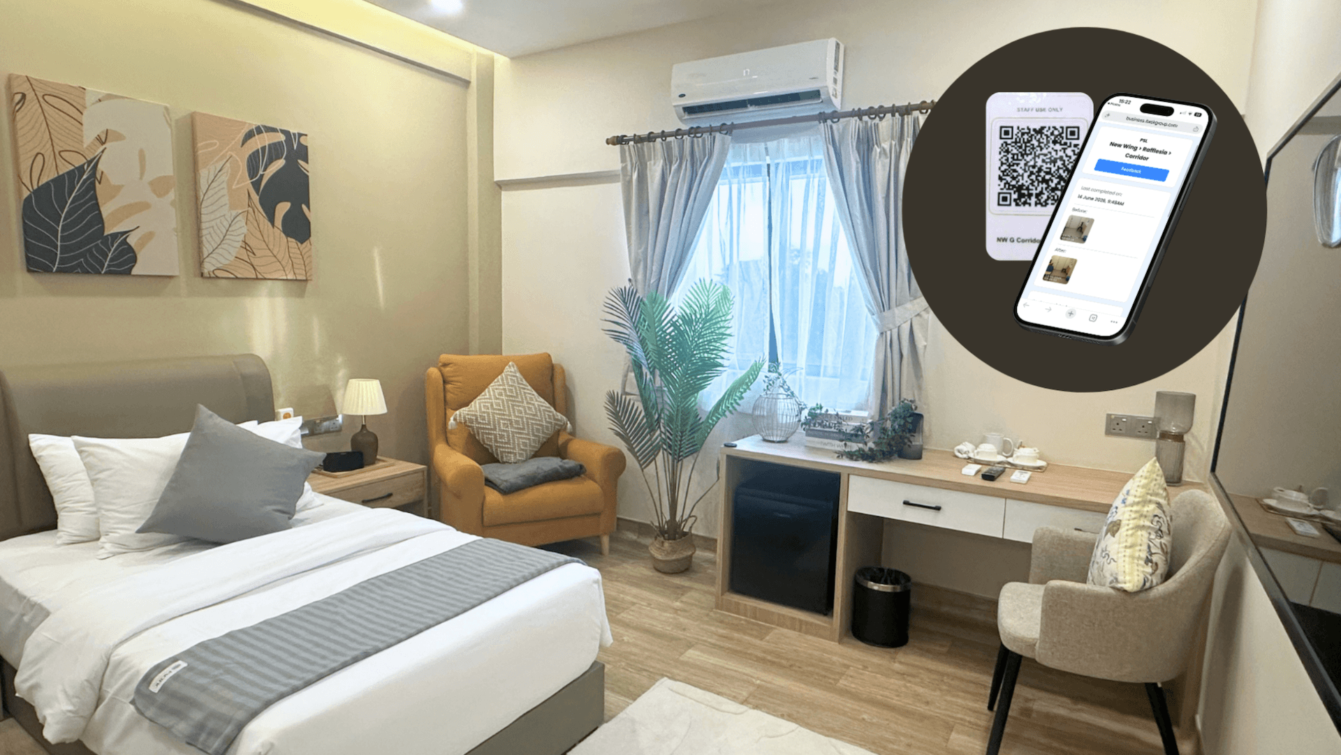 QR code cleaning task tracking system at Pacific Senior Living